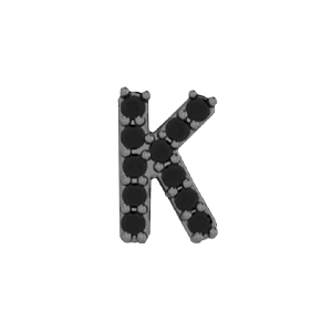 Slider Pave Letter K Charm