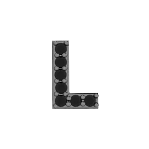 Slider Pave Letter L Charm