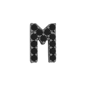 Slider Pave Letter M Charm