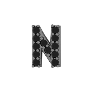 Slider Pave Letter N Charm
