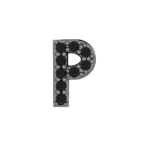 Slider Pave Letter P Charm