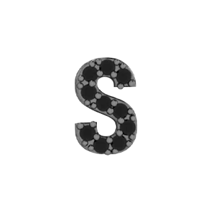 Slider Pave Letter S Charm