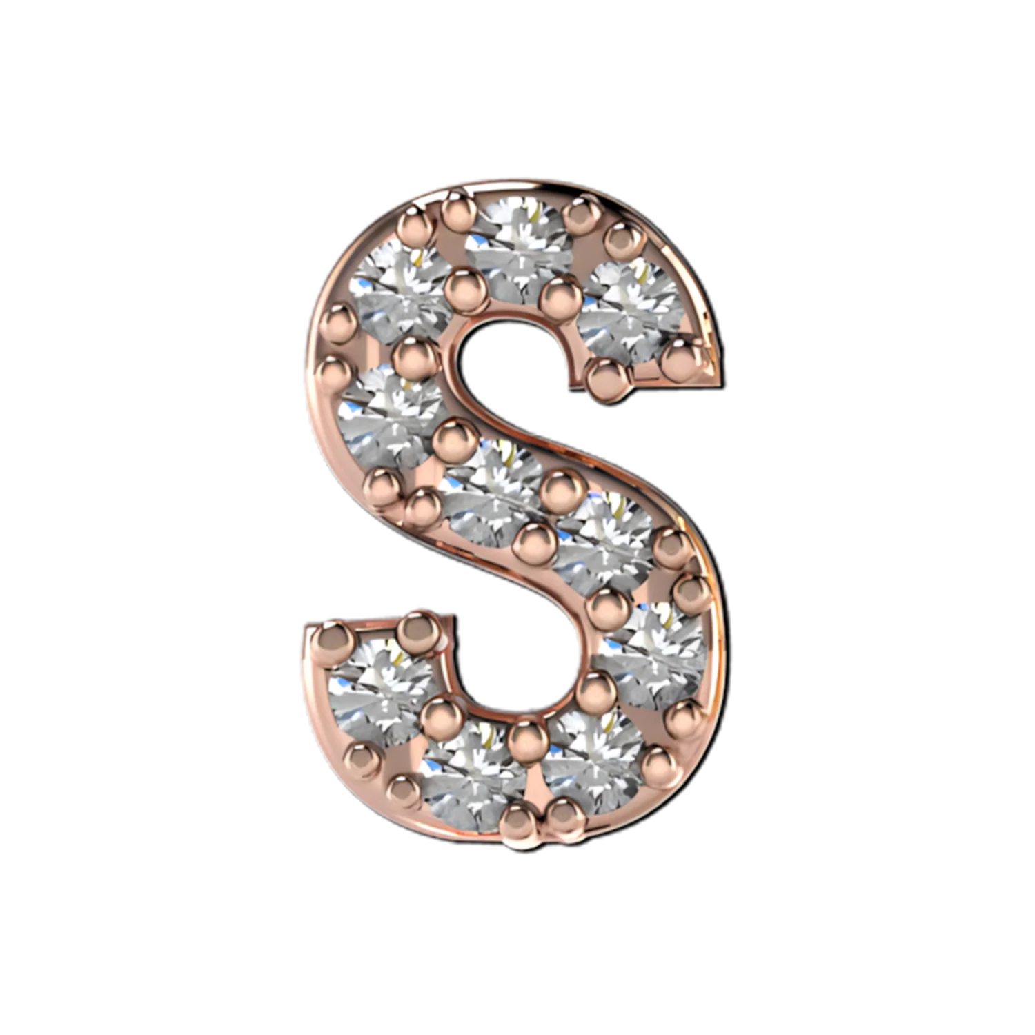 Slider Pave Letter S Charm - Image 2