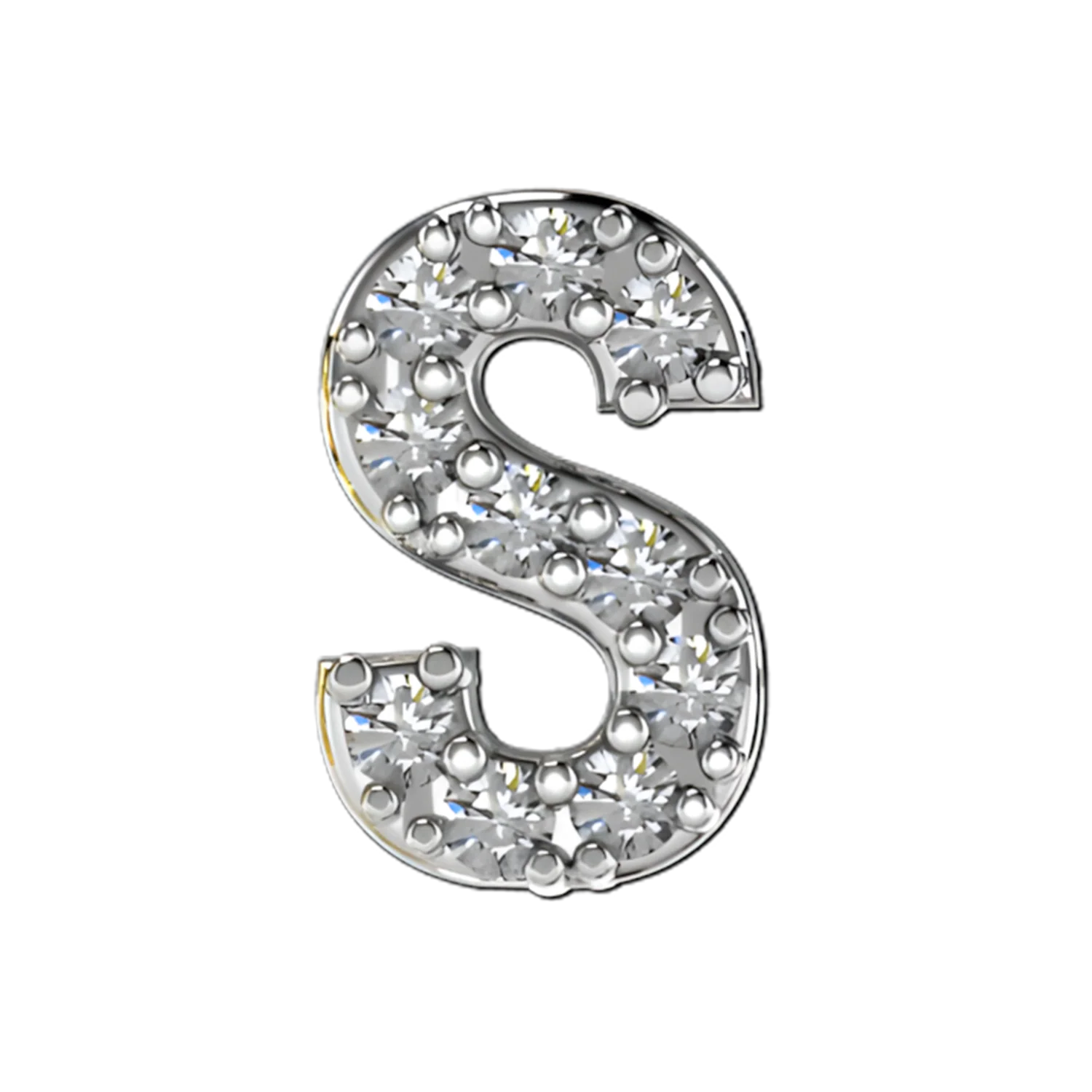 Slider Pave Letter S Charm - Image 3