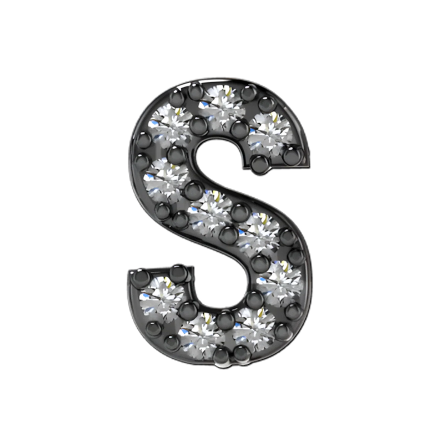 Slider Pave Letter S Charm - Image 5