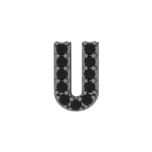Slider Pave Letter U Charm