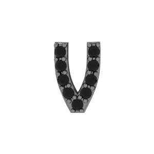 Slider Pave Letter V Charm