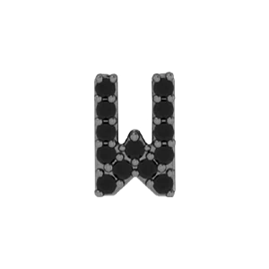 Slider Pave Letter W Charm