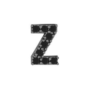 Slider Pave Letter Z Charm