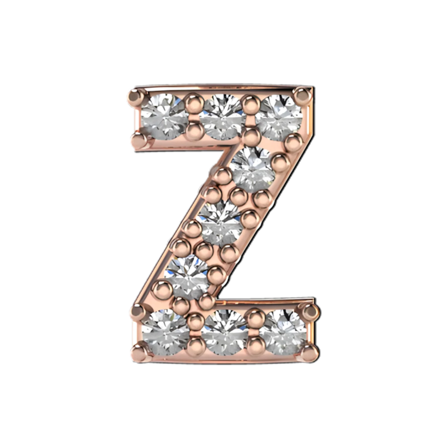 Slider Pave Letter Z Charm - Image 3