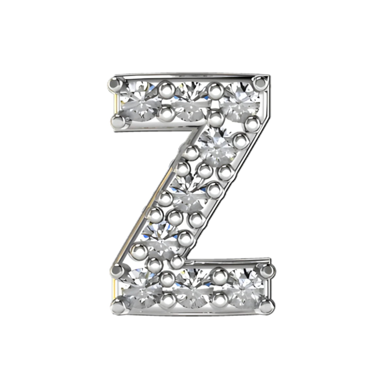 Slider Pave Letter Z Charm - Image 4