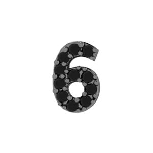 Slider Pave Number 6 Charm