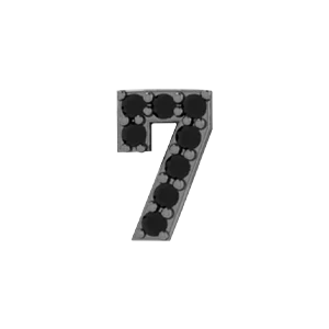 Slider Pave Number 7 Charm
