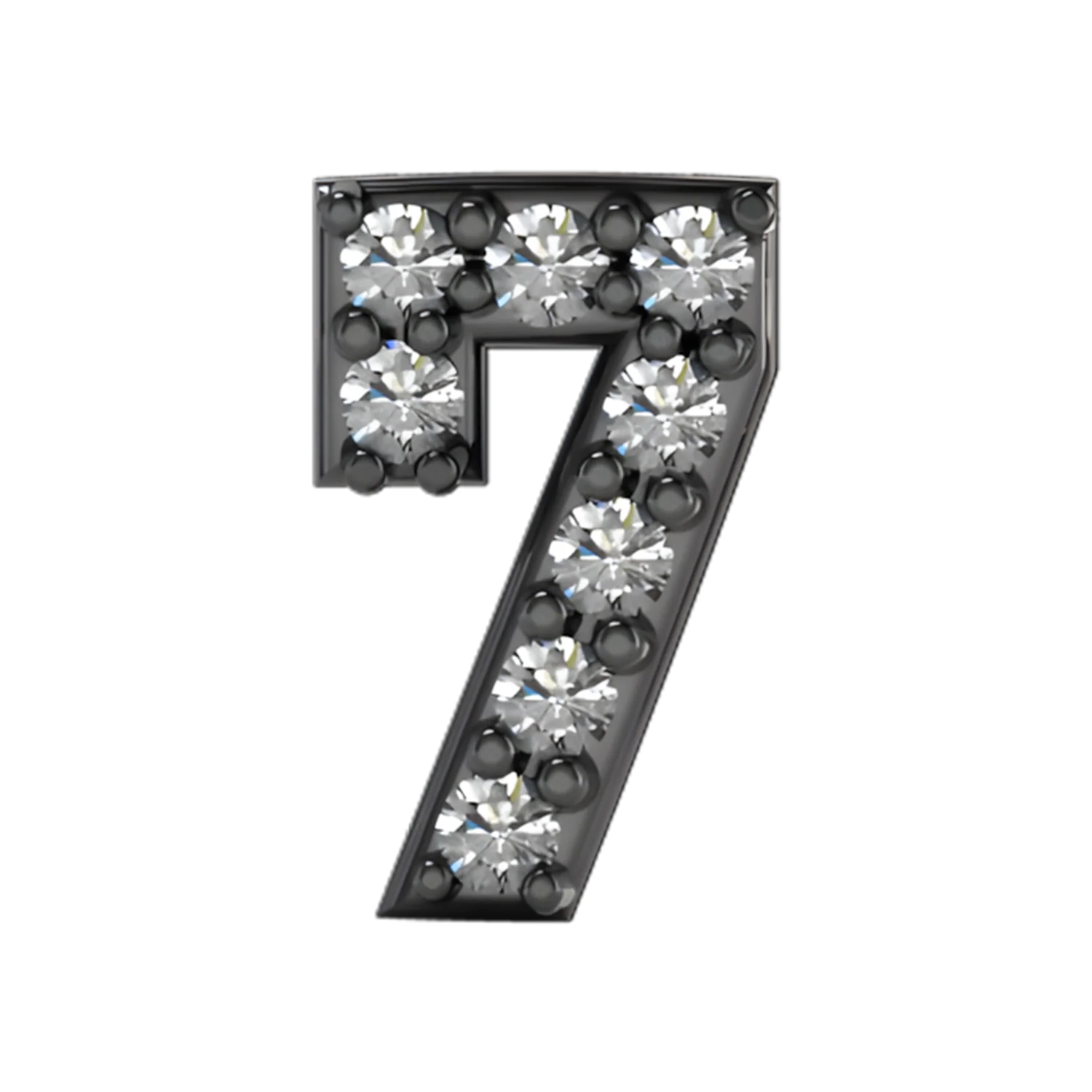 Slider Pave Number 7 Charm - Image 2