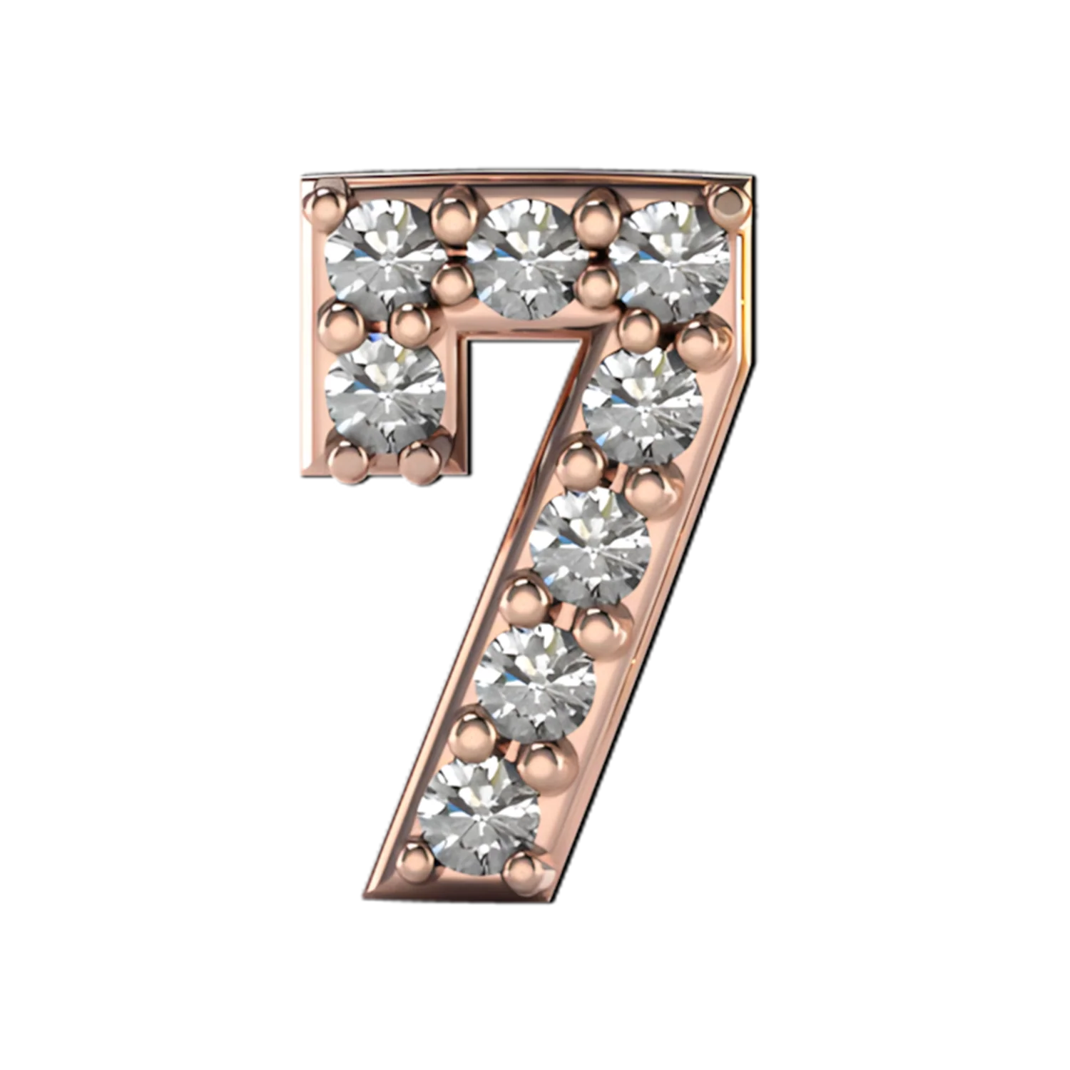 Slider Pave Number 7 Charm - Image 3