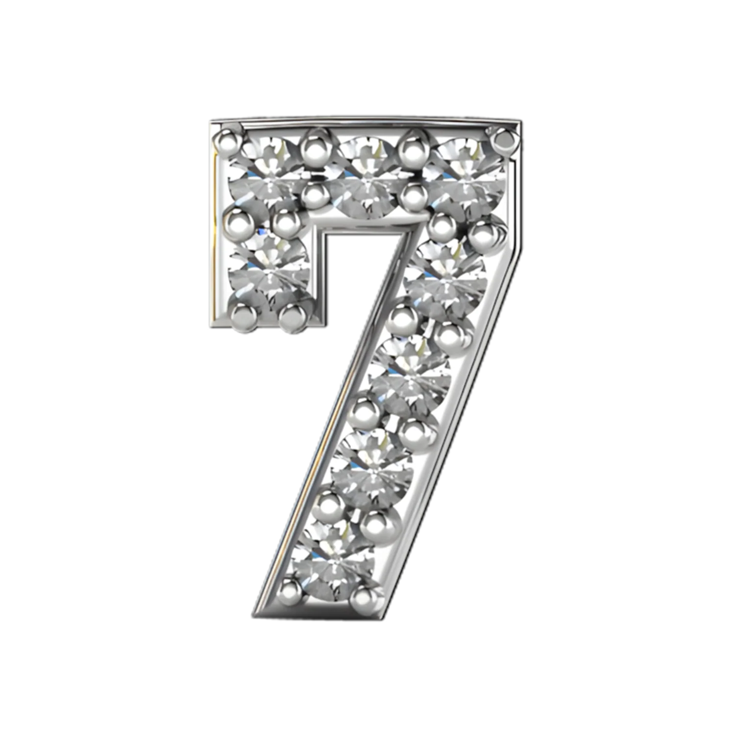 Slider Pave Number 7 Charm - Image 4