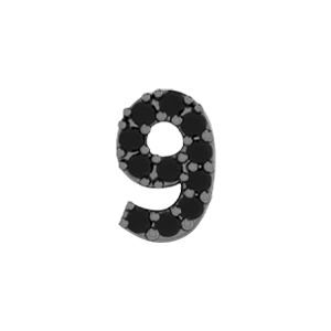 Slider Pave Number 9 Charm