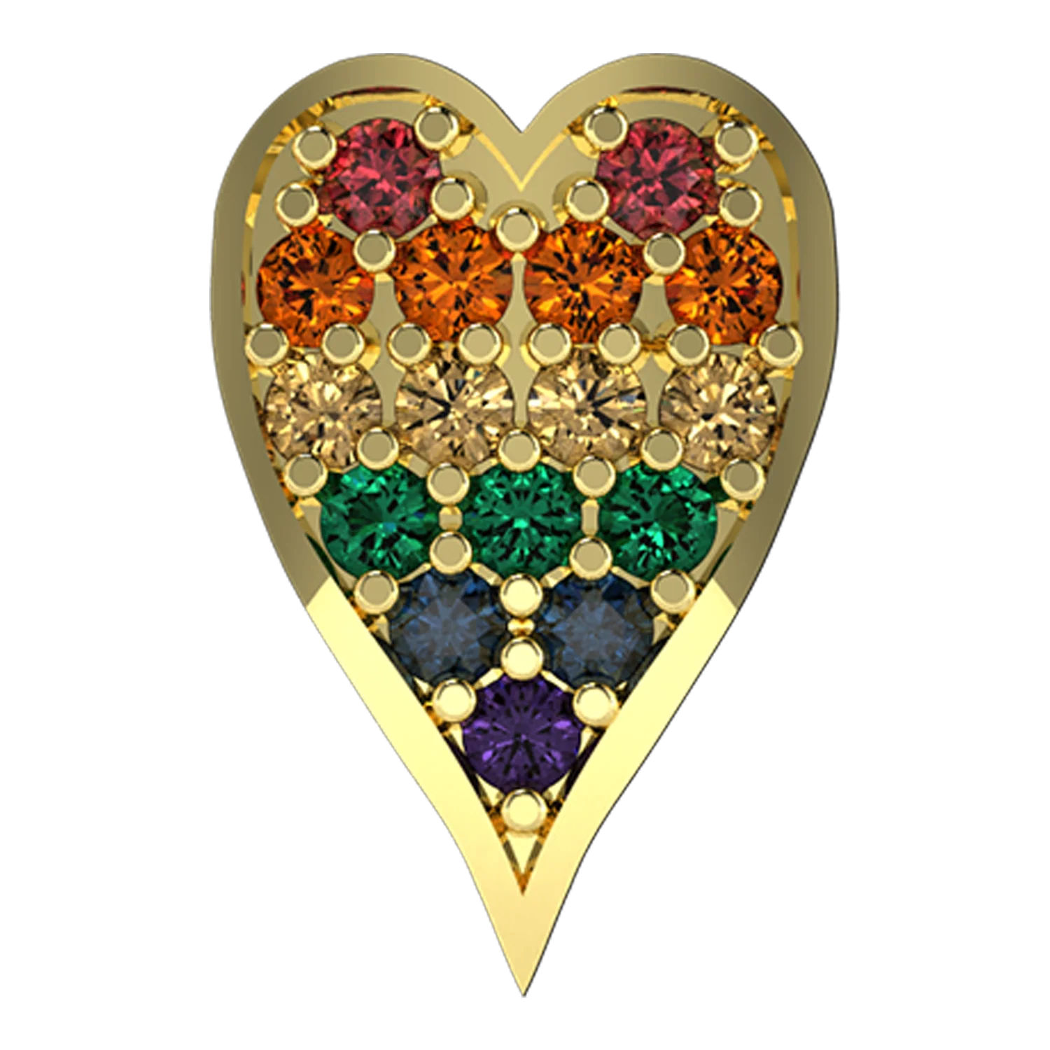 Slider Rainbow Heart Charm - Image 4