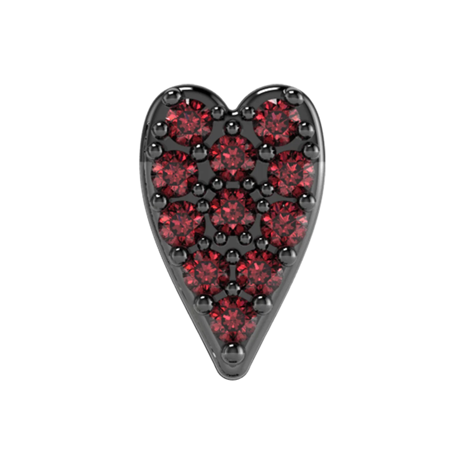 Slider Ruby Heart Charm