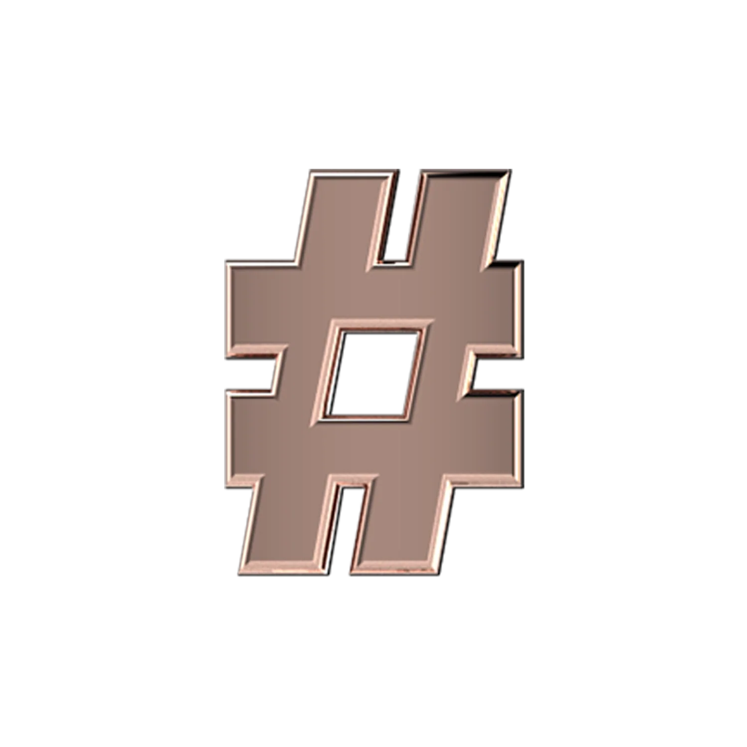 Slider Solid Hashtag Charm