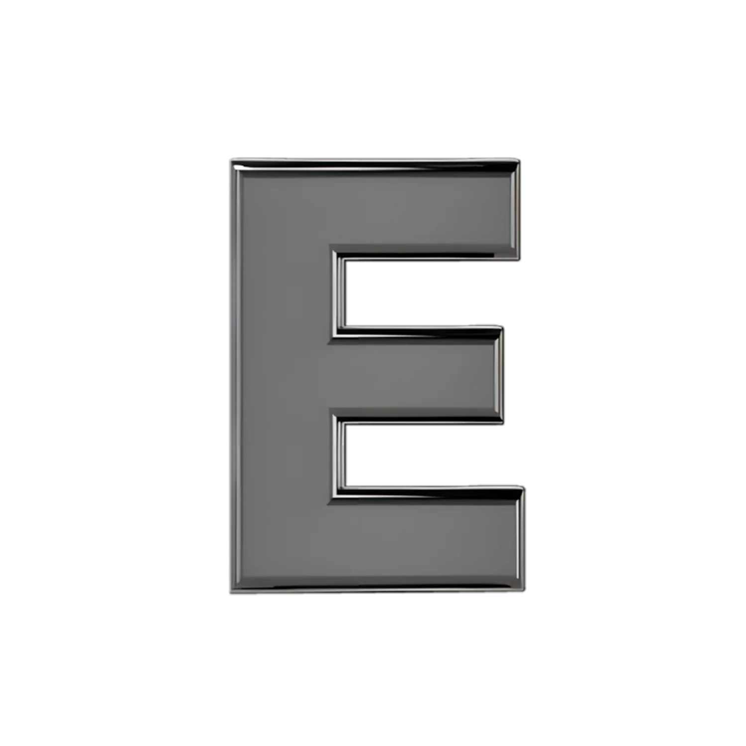 Slider Solid Letter E Charm