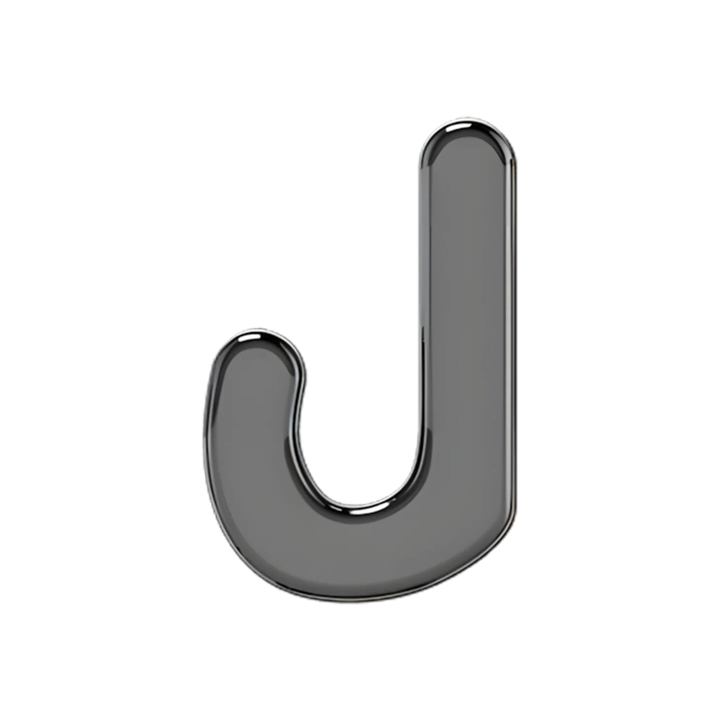 Slider Solid Letter J Charm - Image 2
