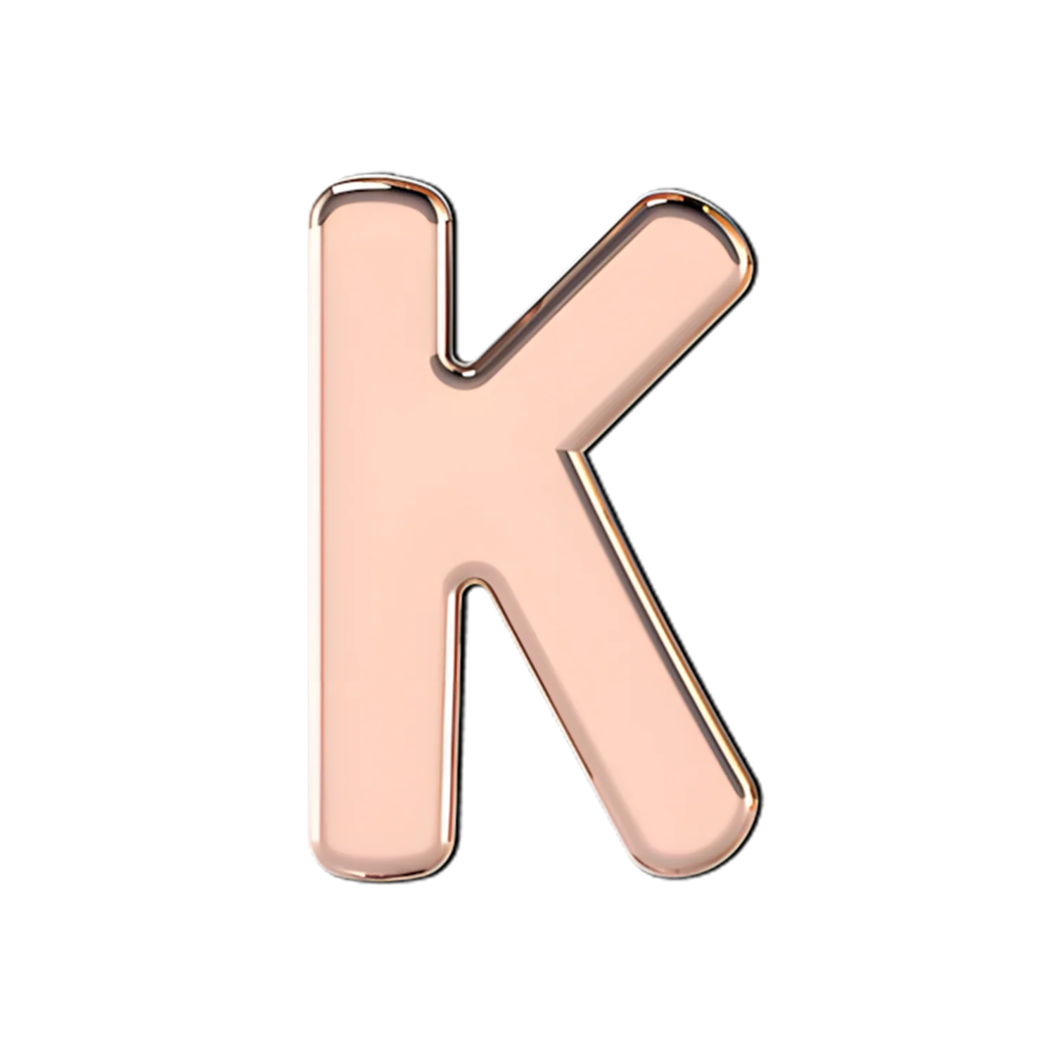 Slider Solid Letter K Charm - Image 2
