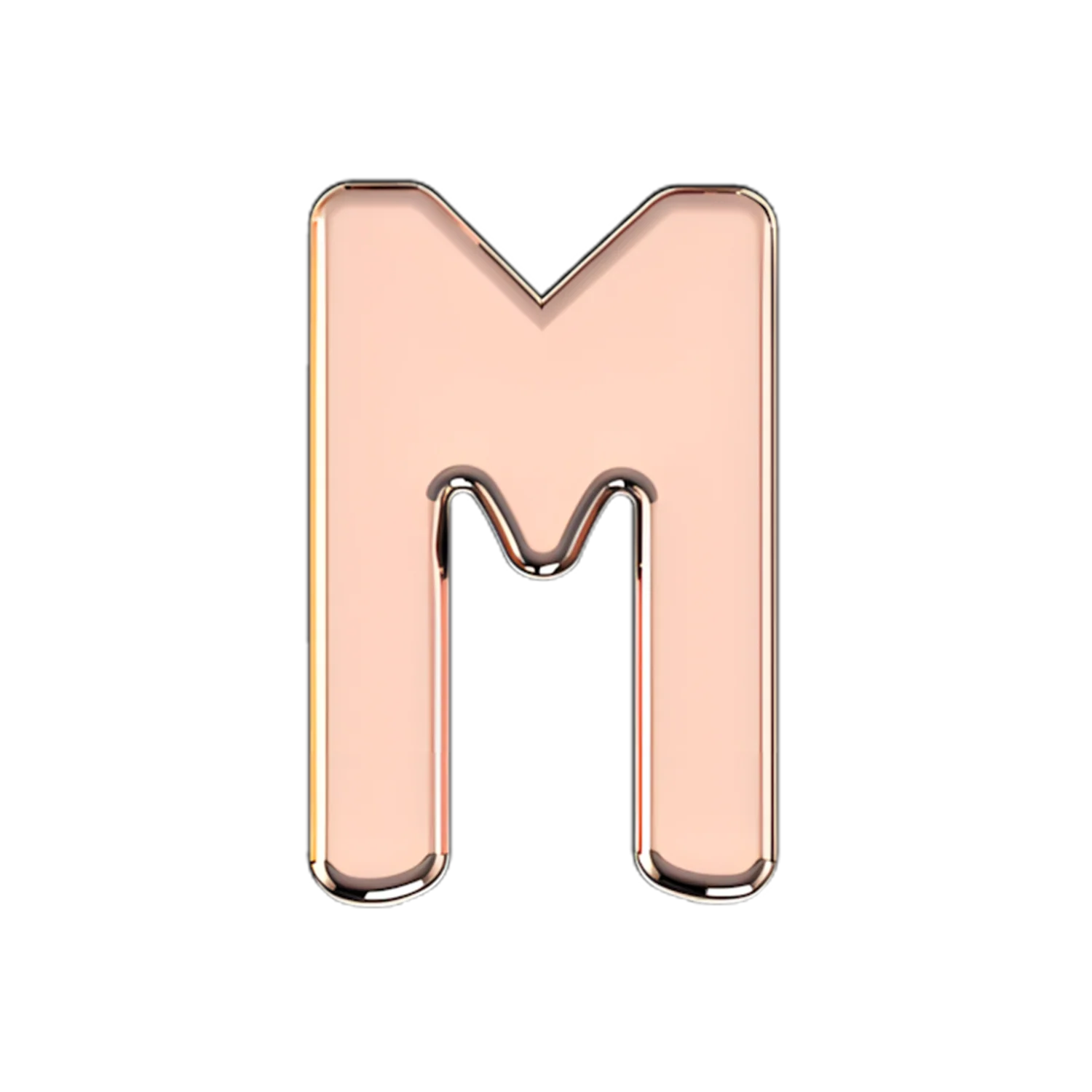 Slider Solid Letter M Charm - Image 2