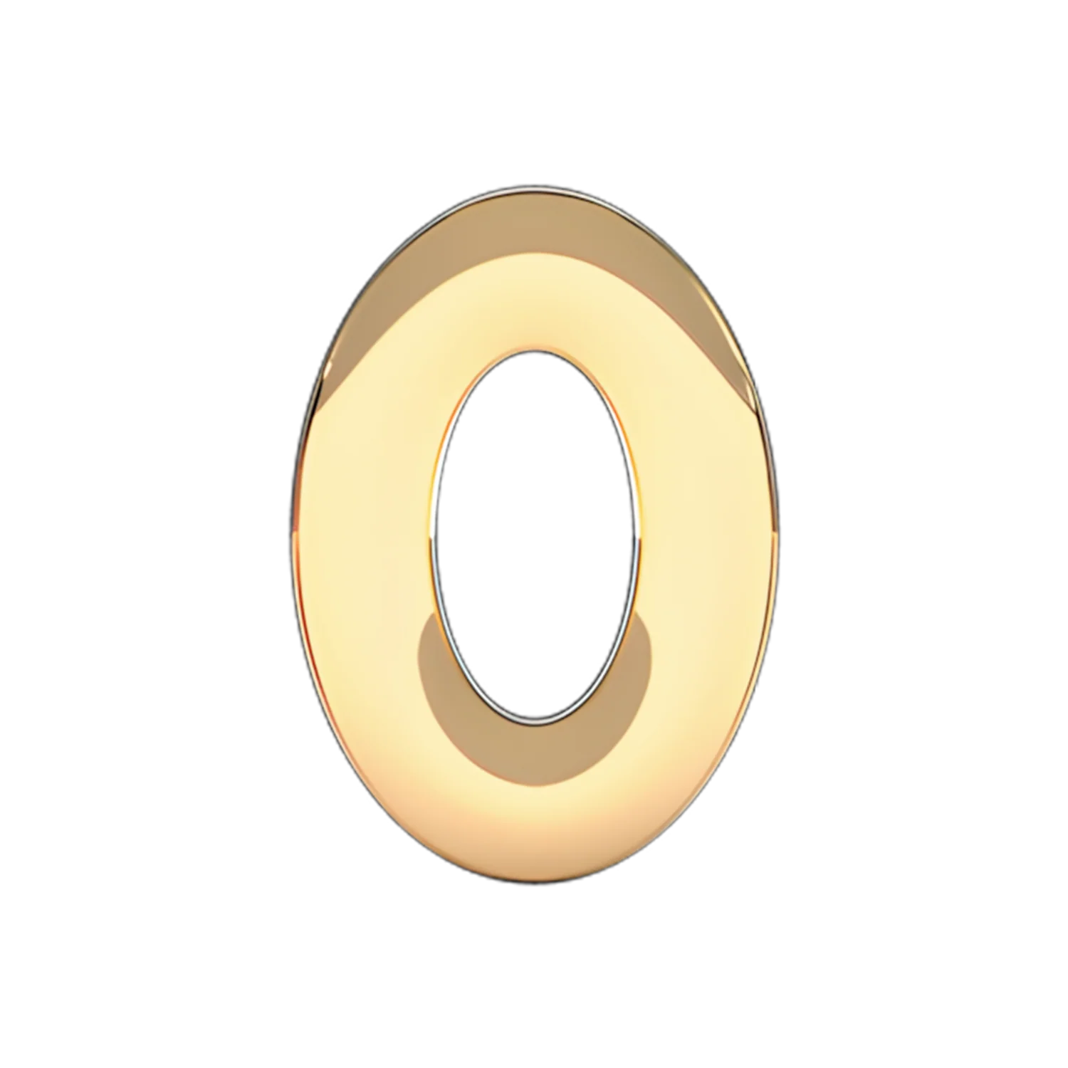 Slider Solid Letter O Charm - Image 4