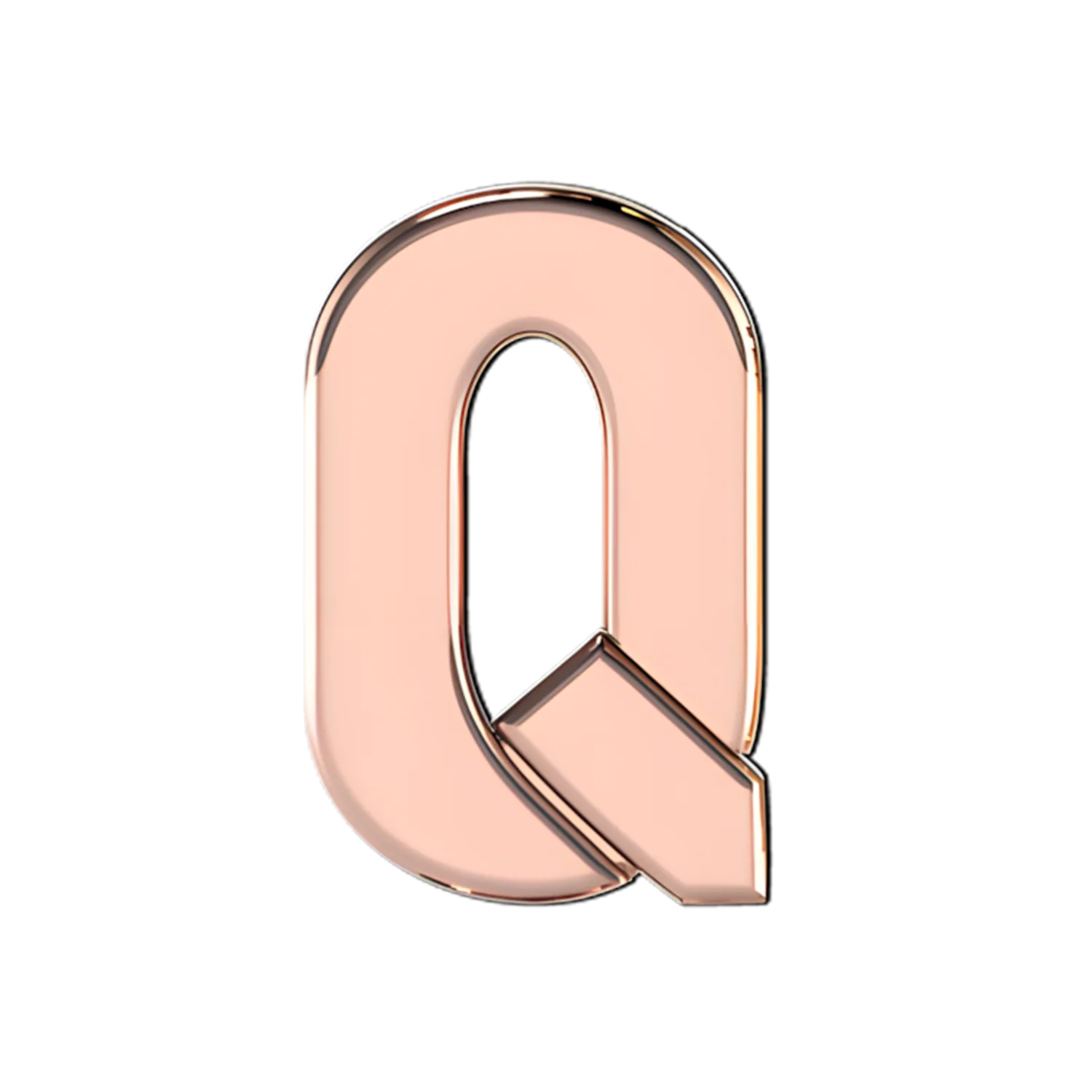 Slider Solid Letter Q Charm