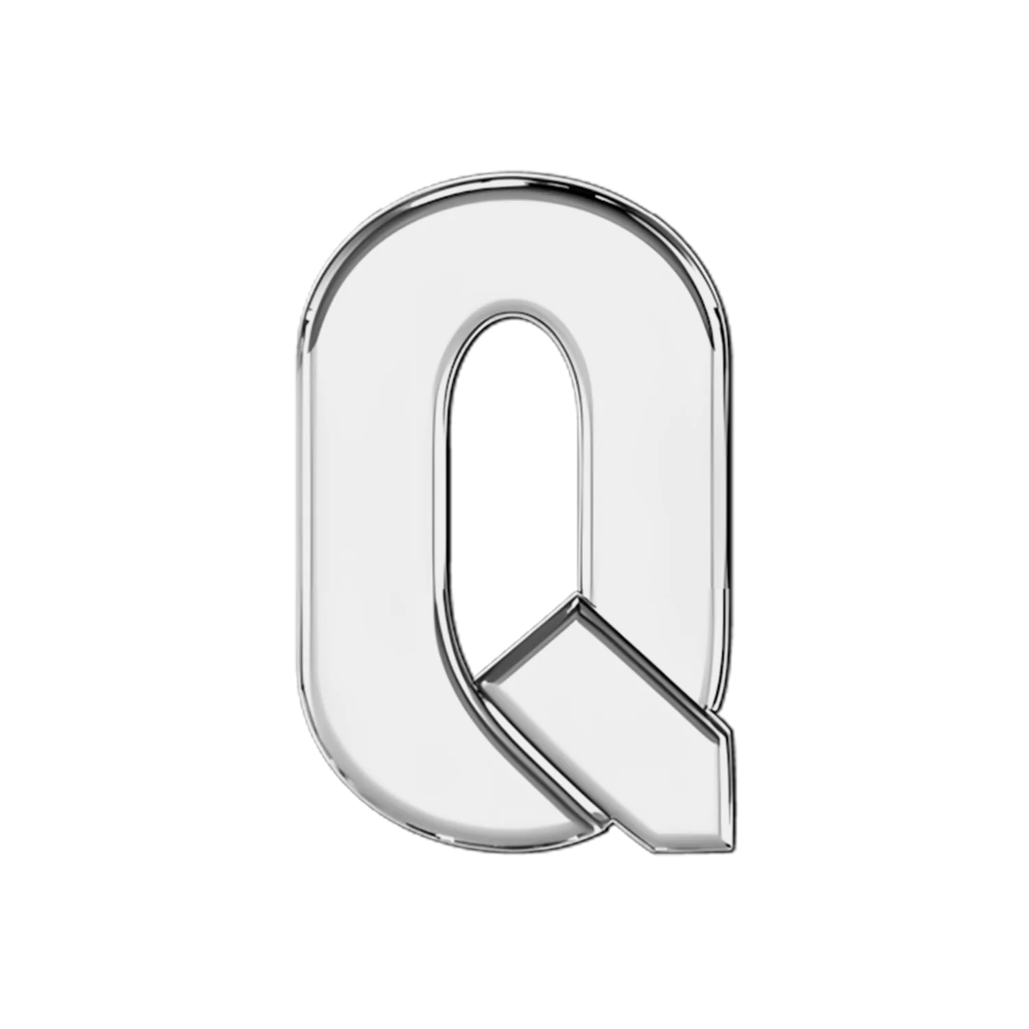 Slider Solid Letter Q Charm - Image 4