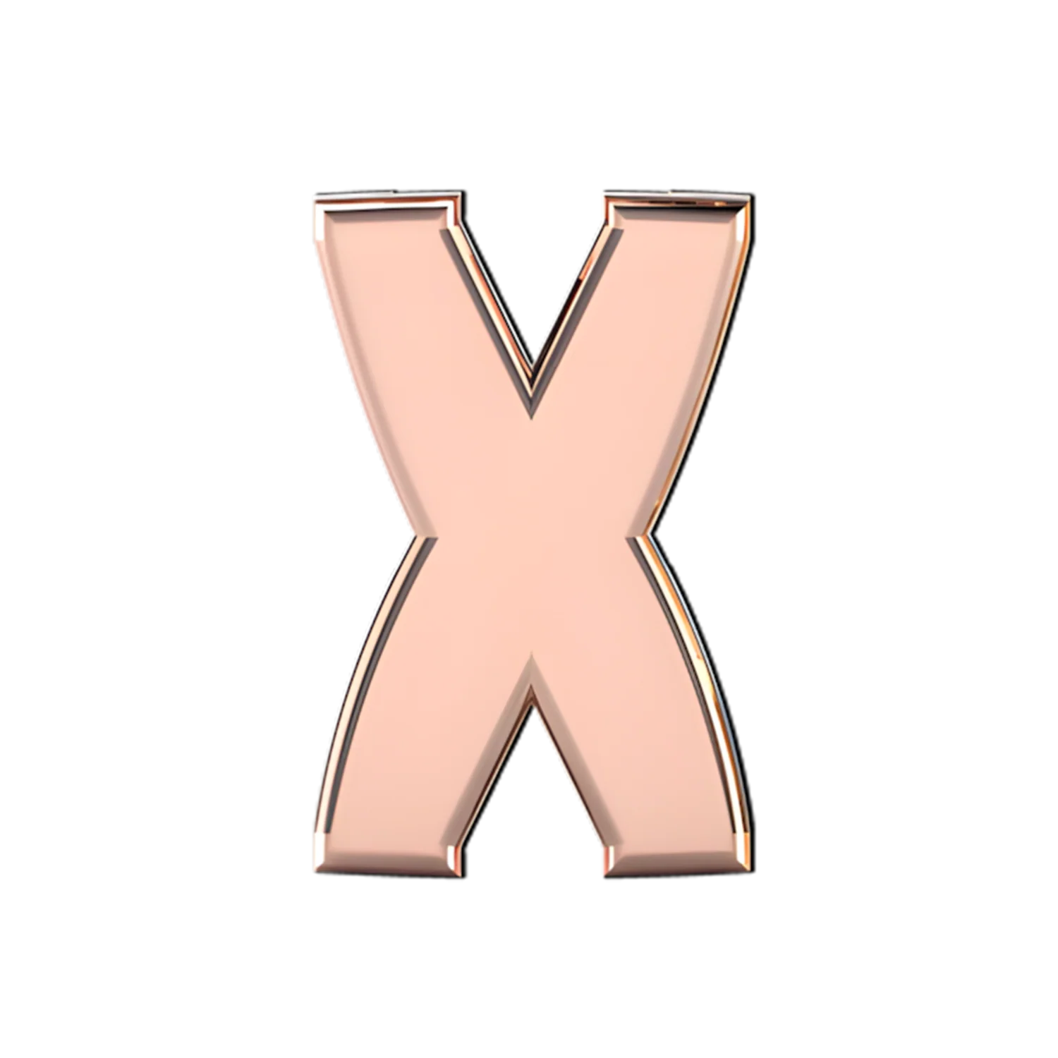 Slider Solid Letter X Charm