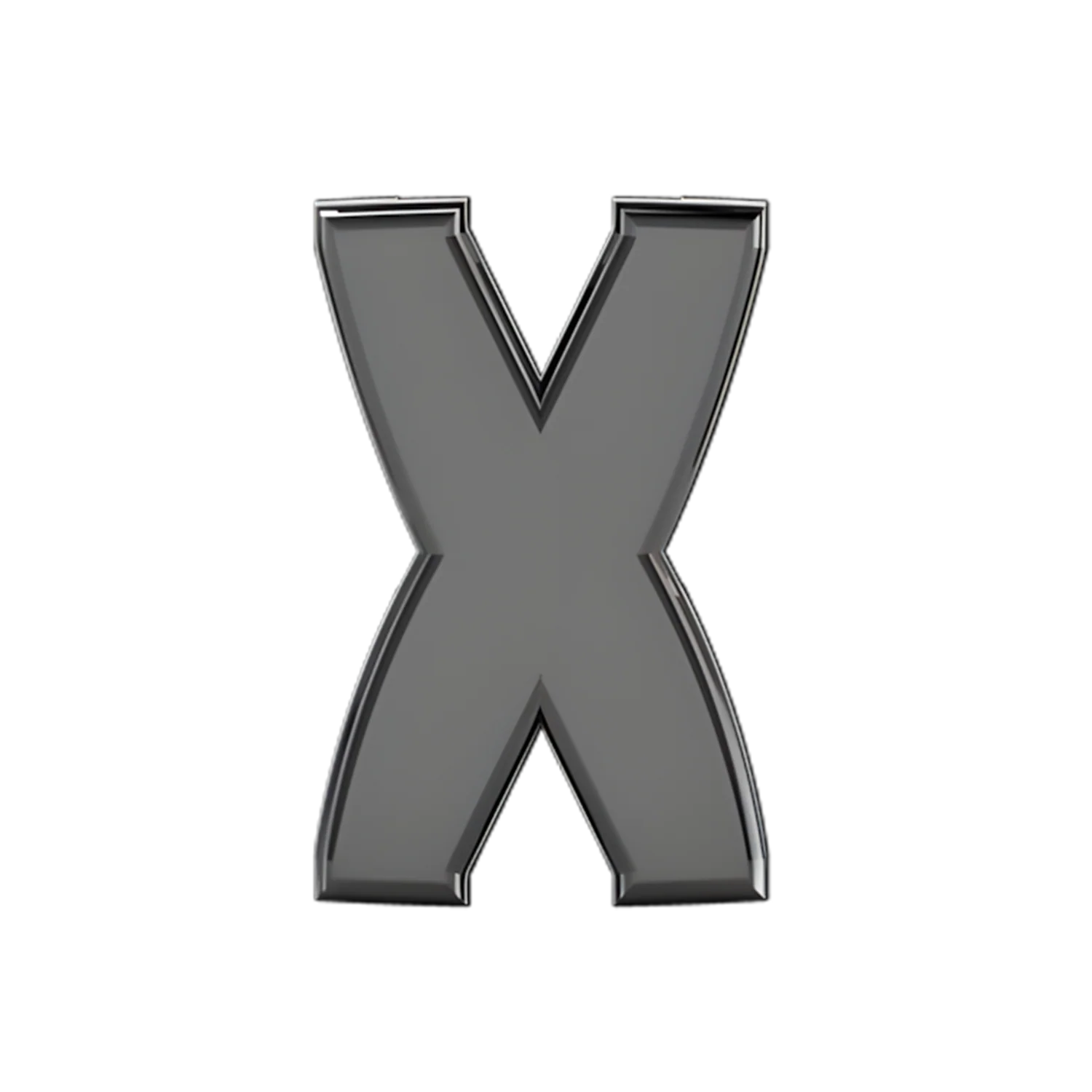 Slider Solid Letter X Charm - Image 2