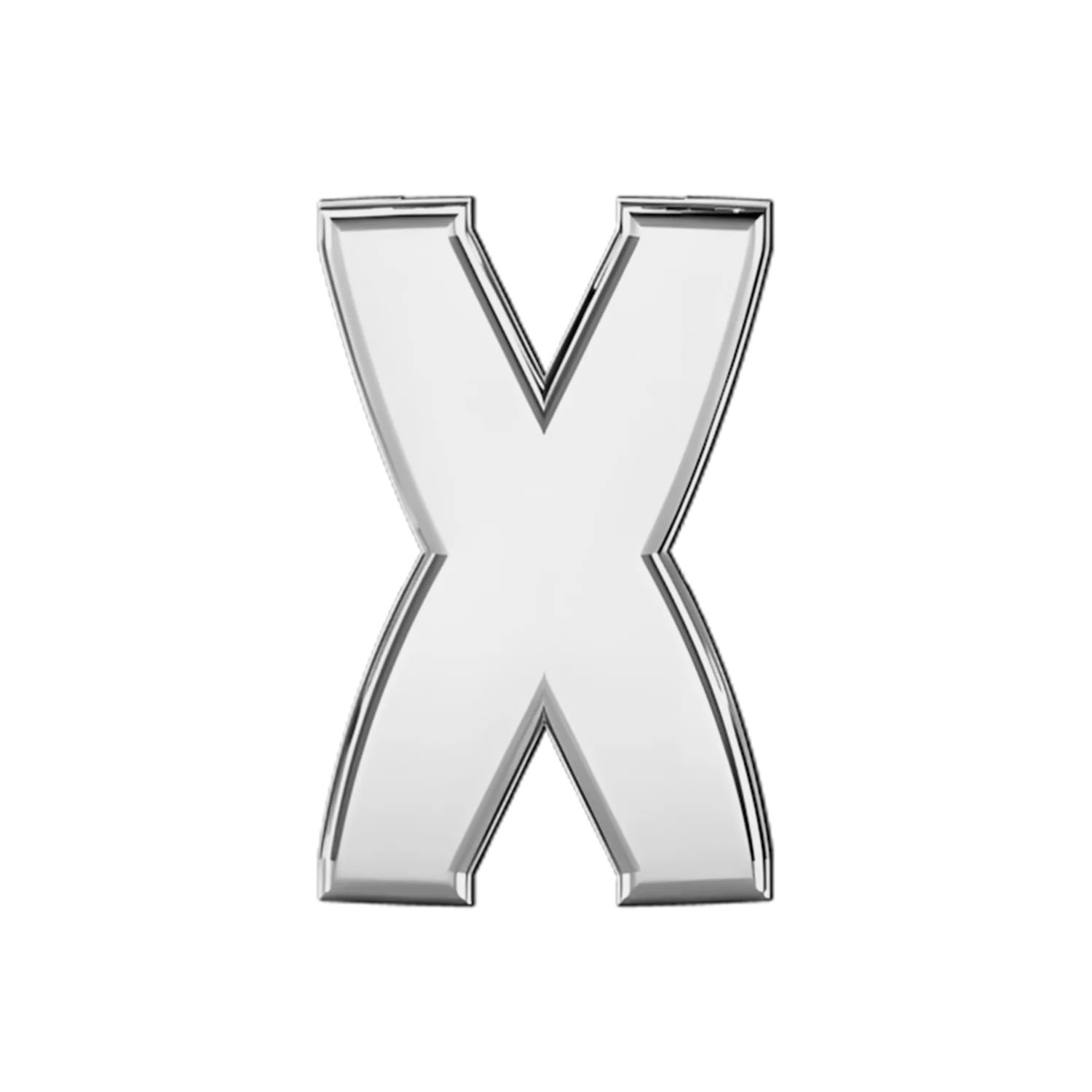 Slider Solid Letter X Charm - Image 3