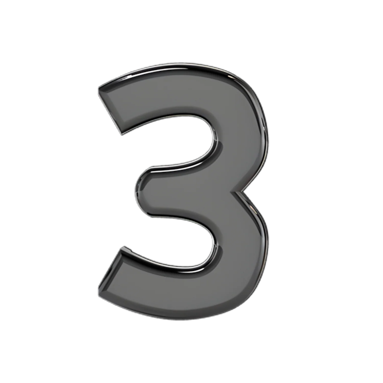 Slider Solid Number 3 Charm
