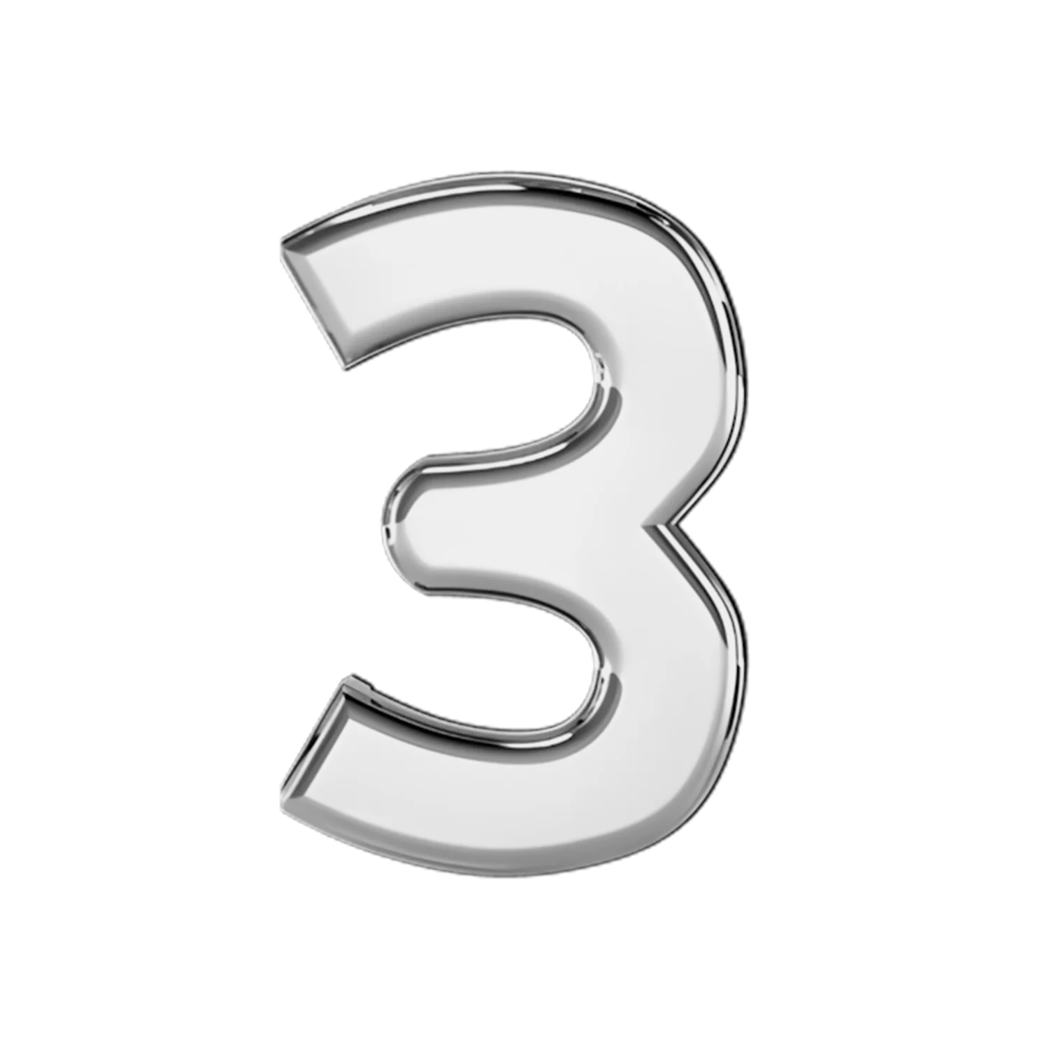 Slider Solid Number 3 Charm - Image 3