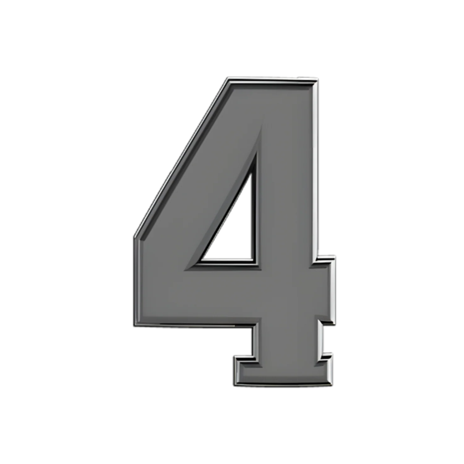 Slider Solid Number 4 Charm