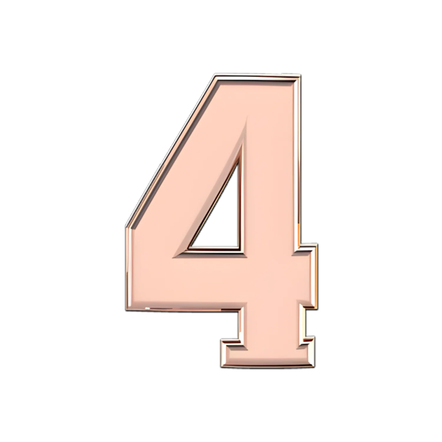 Slider Solid Number 4 Charm - Image 2