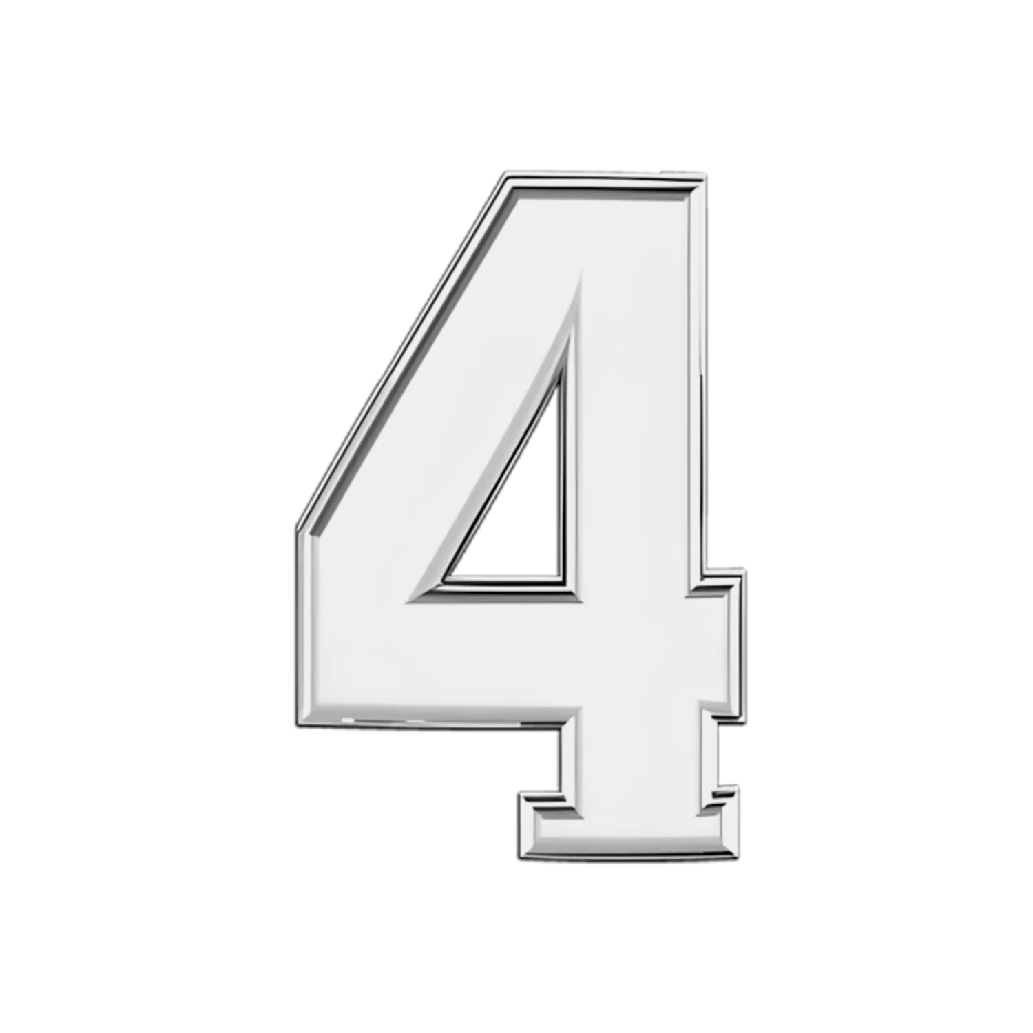 Slider Solid Number 4 Charm - Image 4