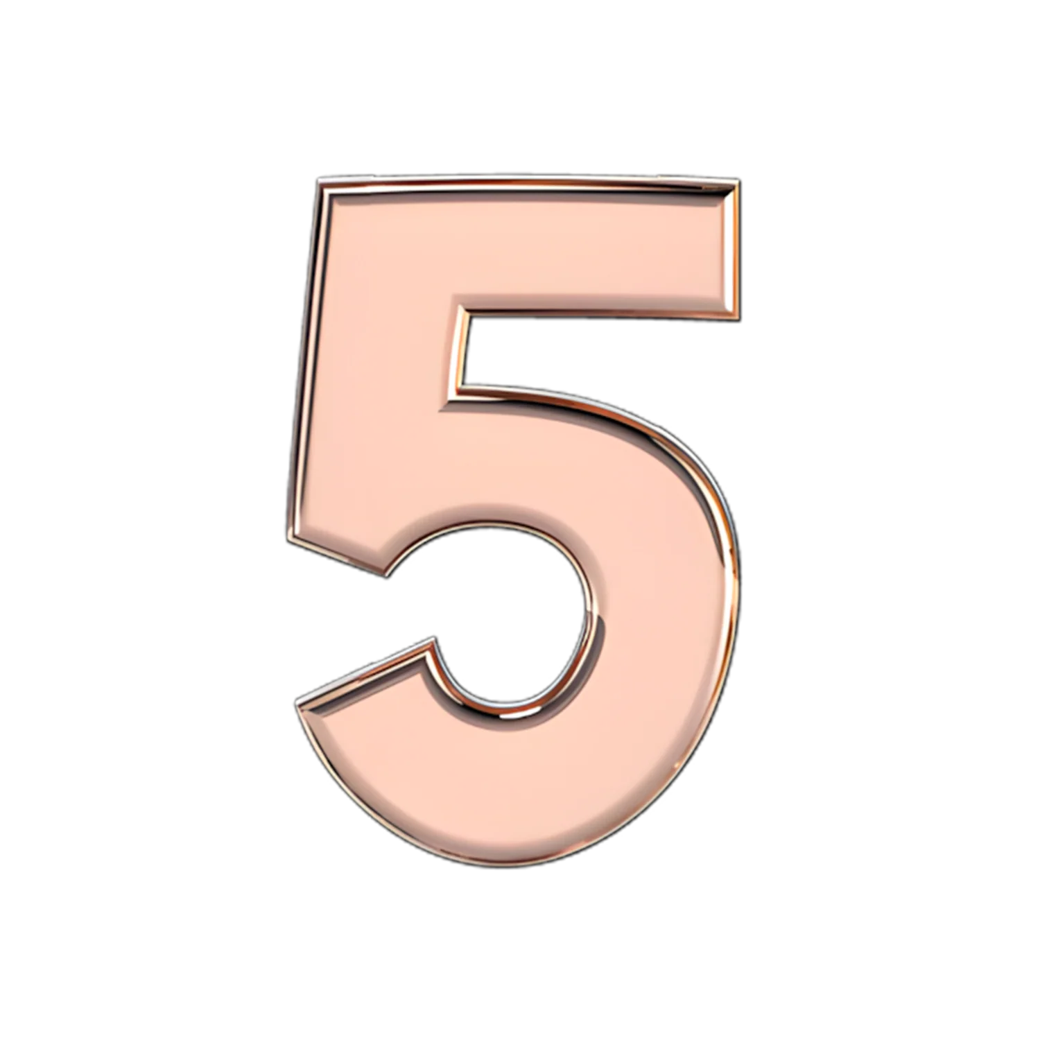 Slider Solid Number 5 Charm