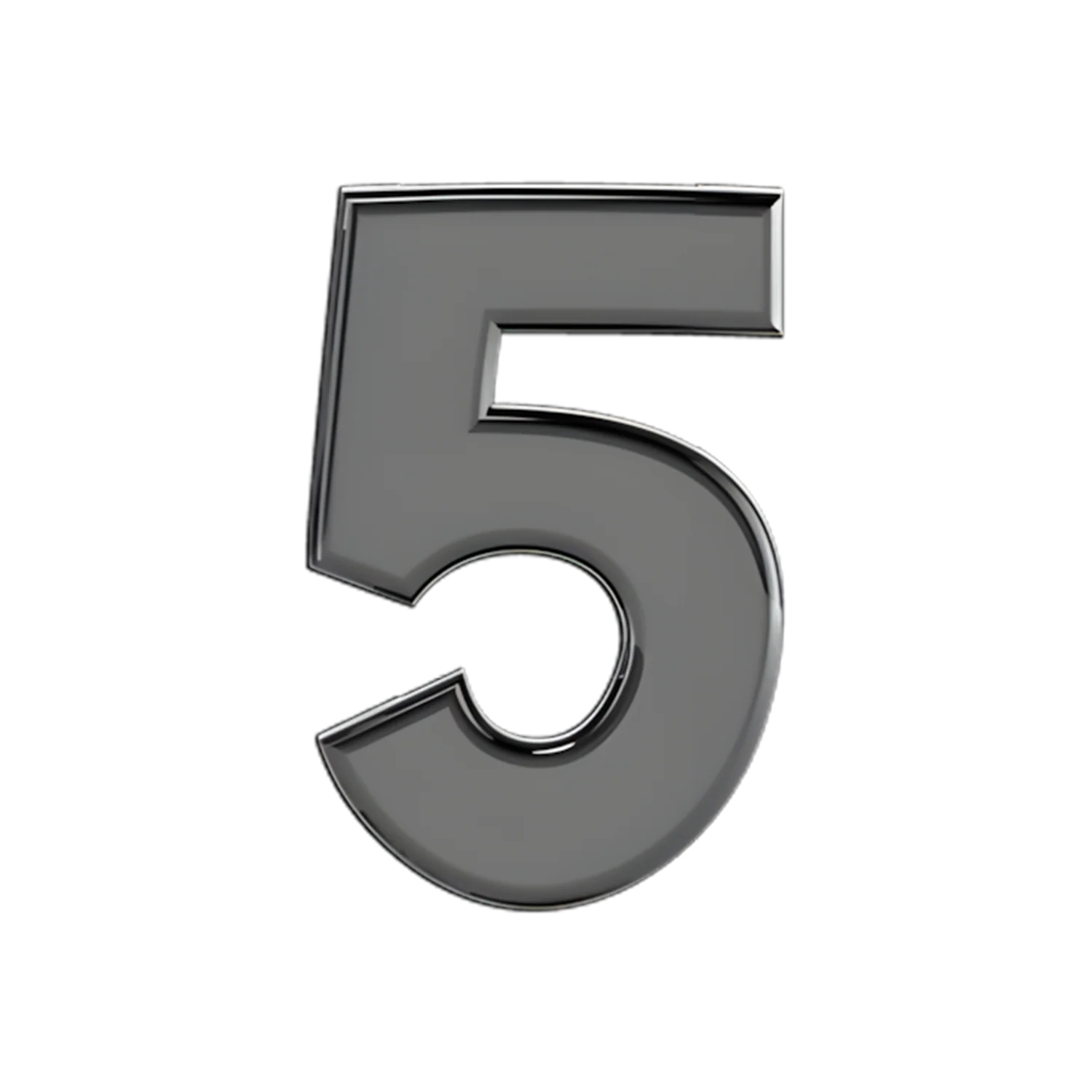 Slider Solid Number 5 Charm - Image 4