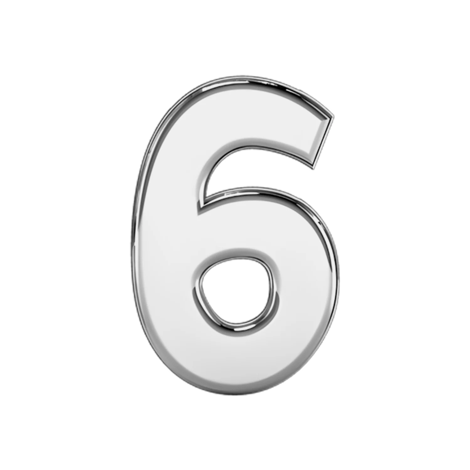 Slider Solid Number 6 Charm - Image 4
