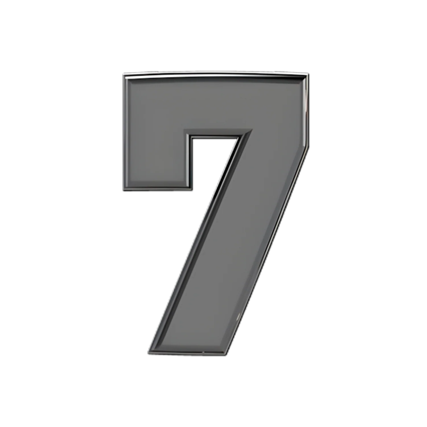 Slider Solid Number 7 Charm