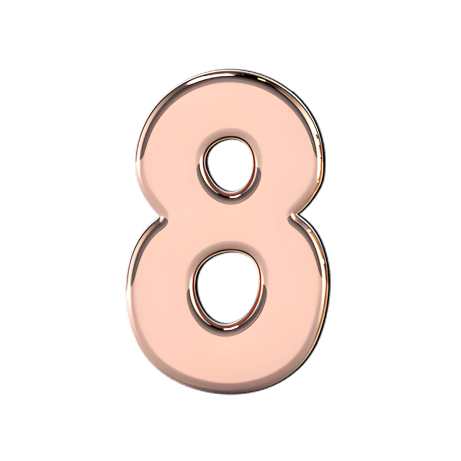 Slider Solid Number 8 Charm - Image 2