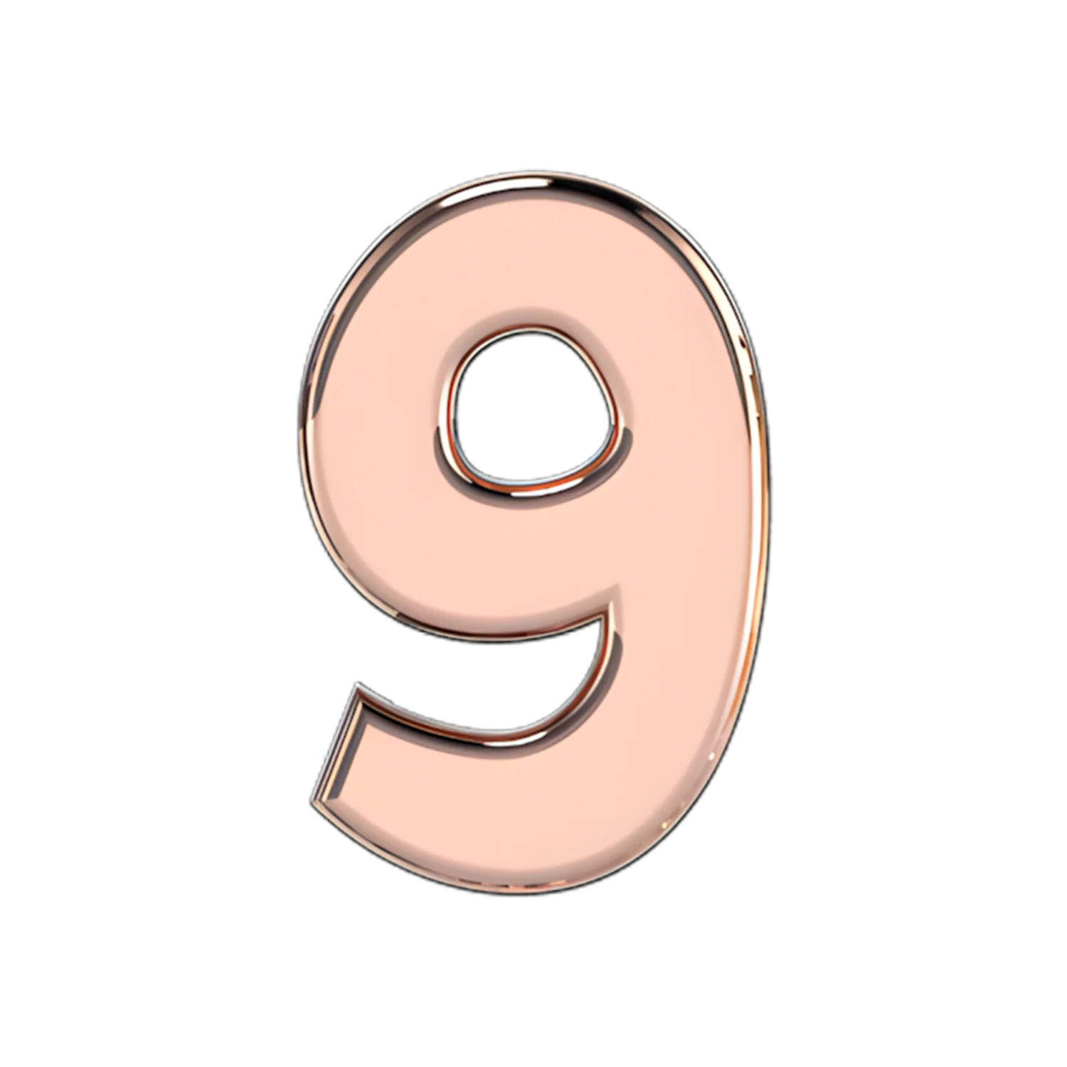 Slider Solid Number 9 Charm - Image 2