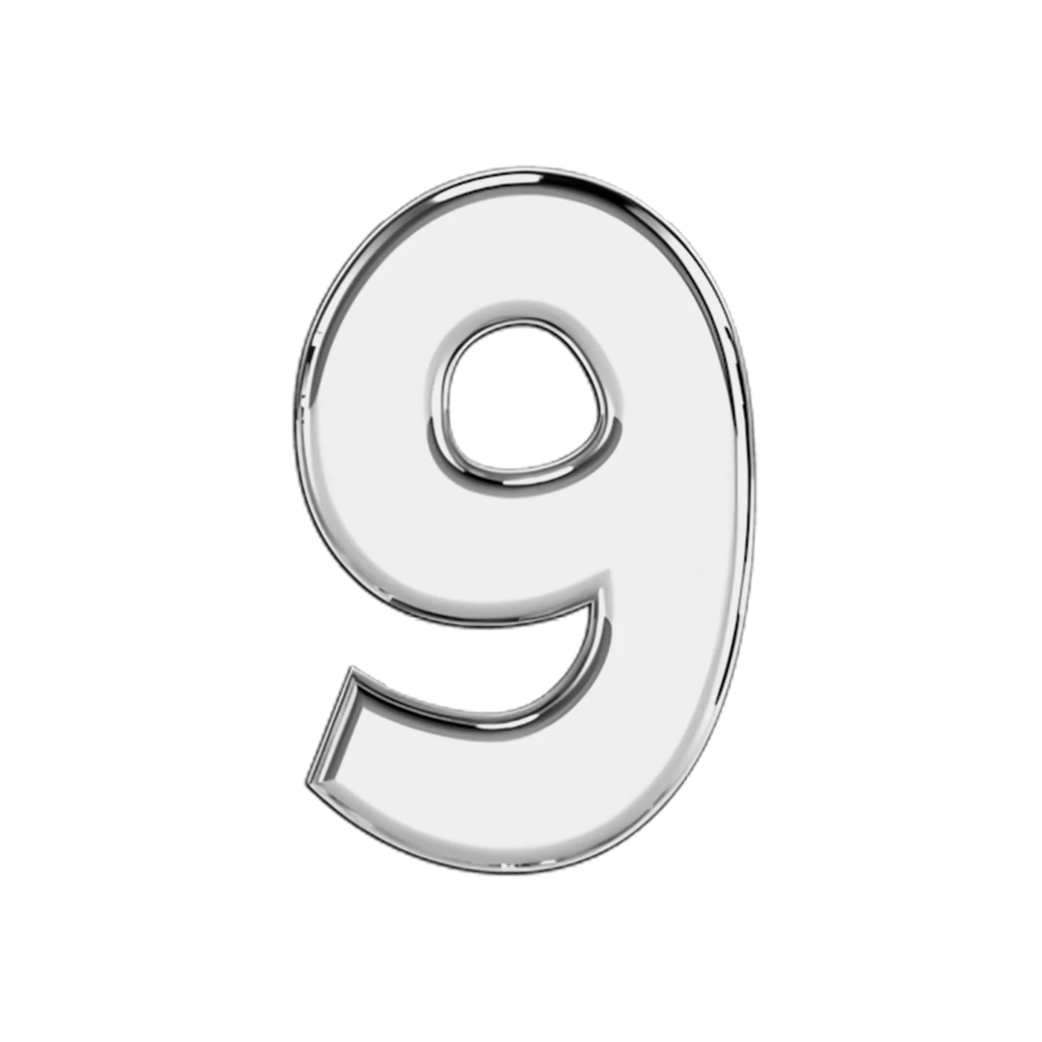 Slider Solid Number 9 Charm - Image 3