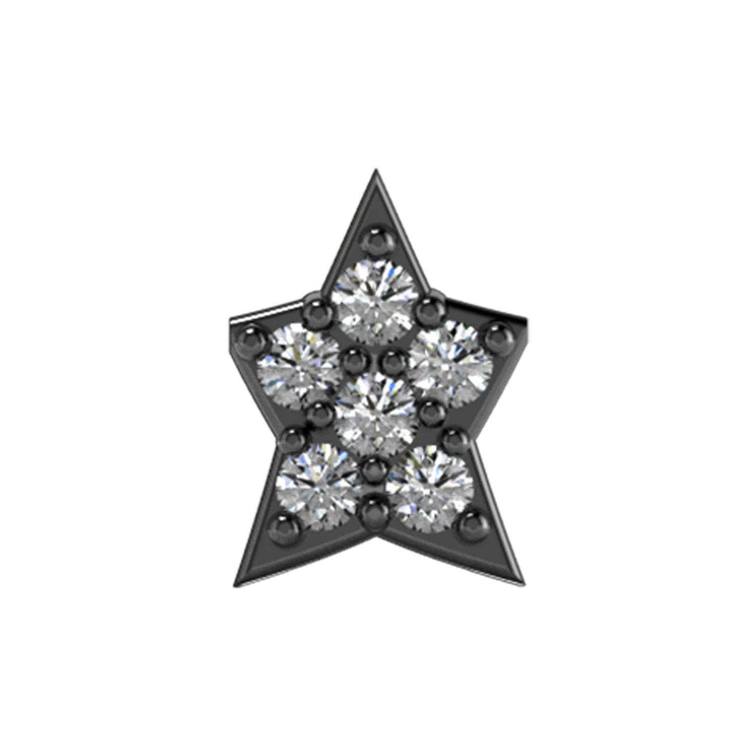 Slider White Diamond Star Charm