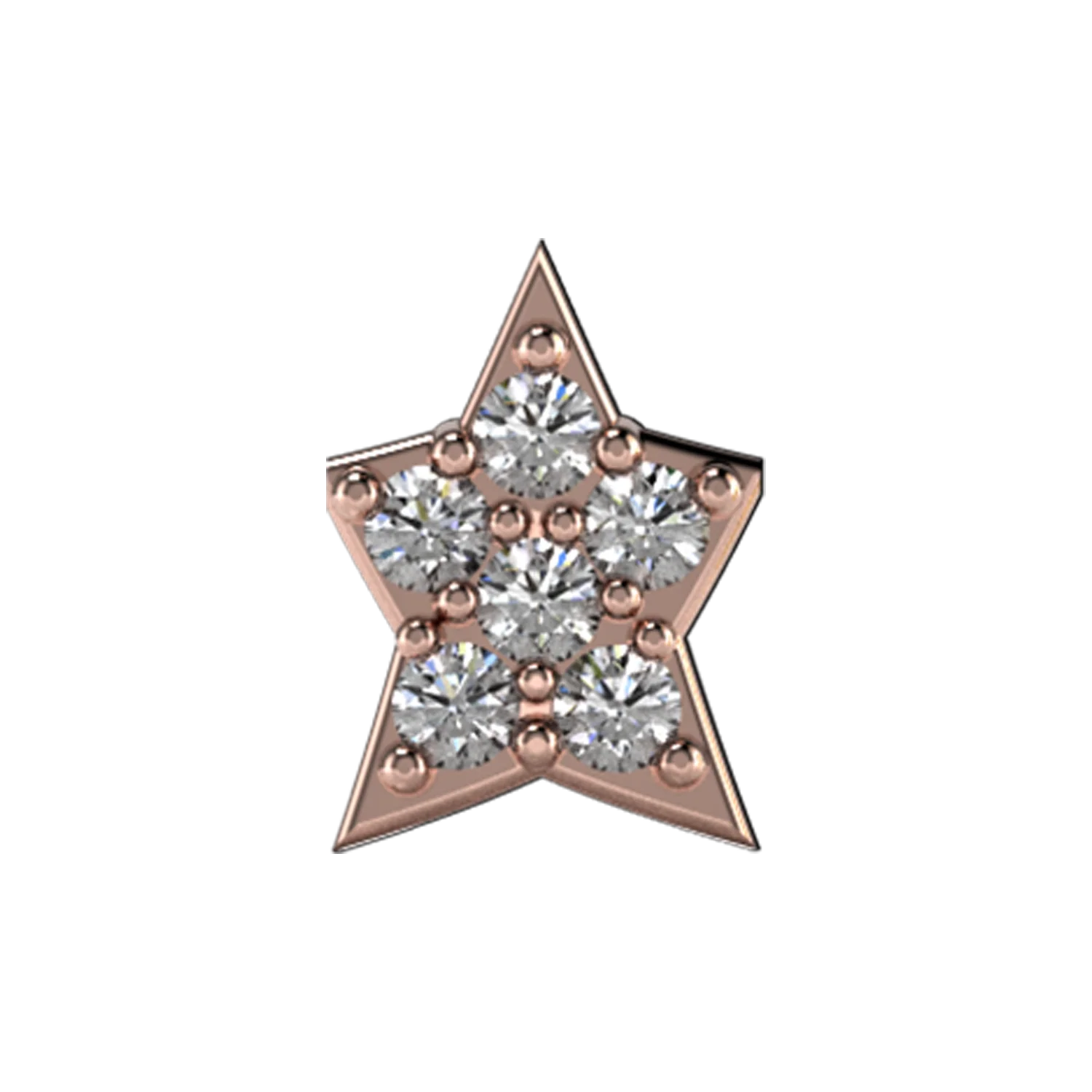 Slider White Diamond Star Charm - Image 2