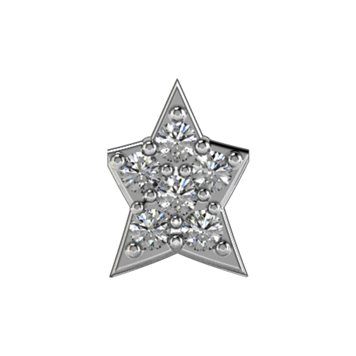 Slider White Diamond Star Charm - Image 3