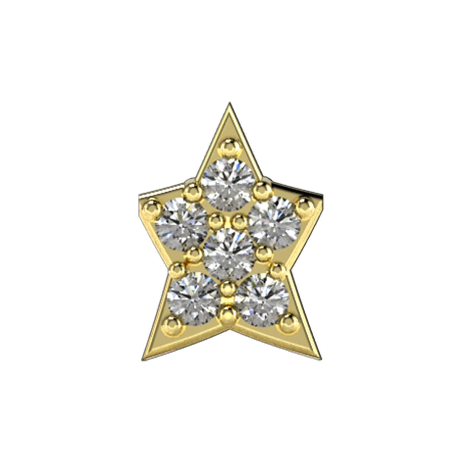 Slider White Diamond Star Charm - Image 4
